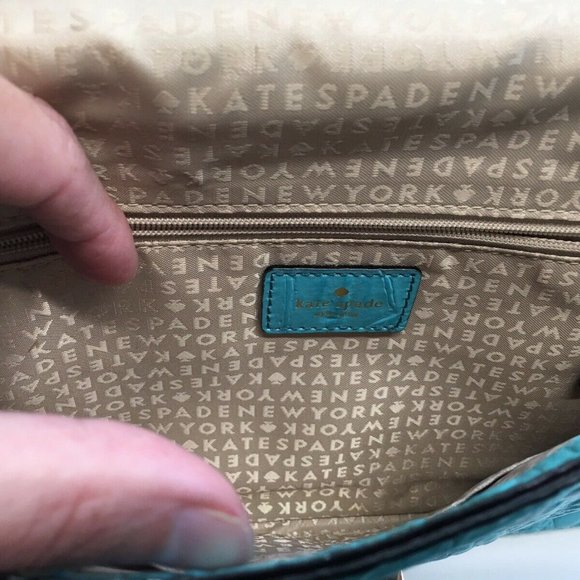 Kate Spade Crossbody Turquoise Crocodile - Picture 4 of 5